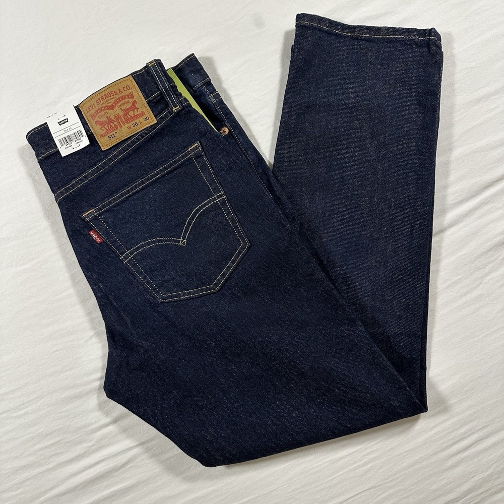 Levi's 511 Slim Fit Jeans Flex Stretch Blue Men's Sizes NWT Retail $69.50‎ 36x30